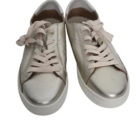 Soludos Ibiza Classic Leather Sneaker Platinum, Women's Sizes 10 New Without Box - Picture 2 of 16